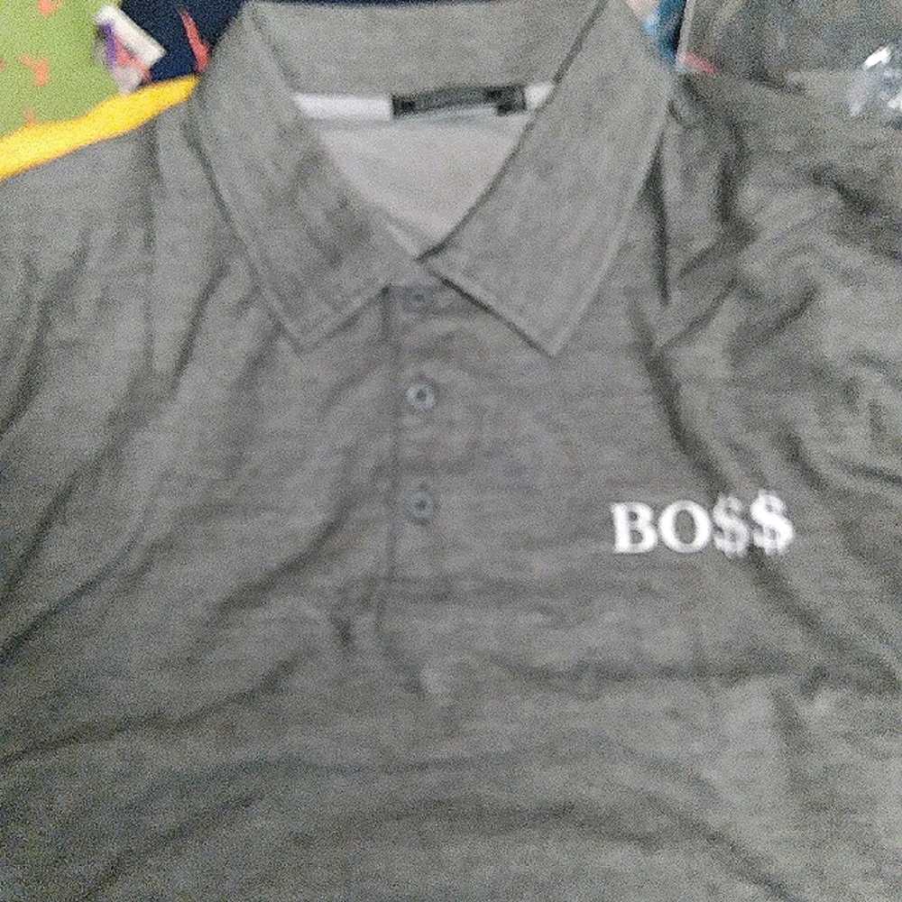 Men's Grey Short Sleeve Shirt 2XL